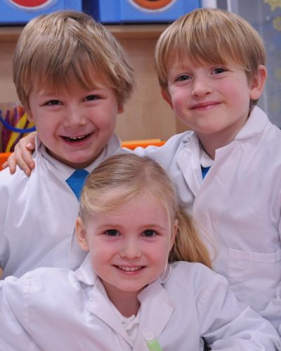 Pupils in lab coats